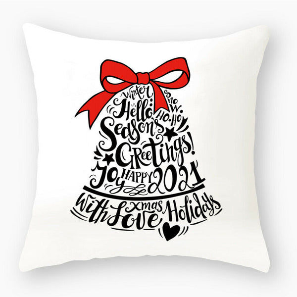 Christmas Cushion Cover Throw Waist Bolster Pillow Case Sofa Home Party Decor