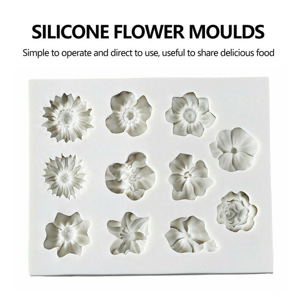 3D Silicone Flower Lace Fondant Mould Cake Border Decor Baking Mold Sugarcraft