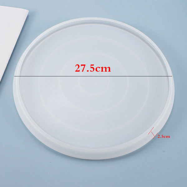 27.5cm Large Silicone Mould Resin Coaster Fruit Plate Tray Cup Round Mould DIY