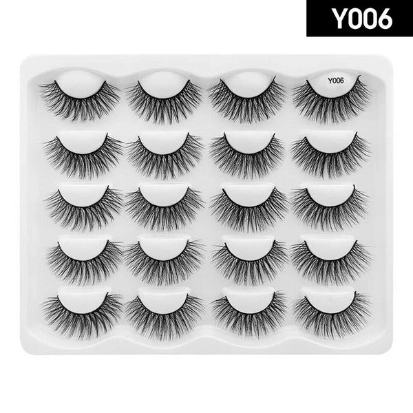 5/10Pairs 3D Mink Natural Thick False Eyelashes Eye Lashes Makeup Extension Hot