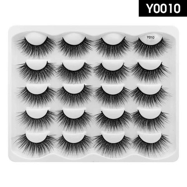 5/10Pairs 3D Mink Natural Thick False Eyelashes Eye Lashes Makeup Extension Hot