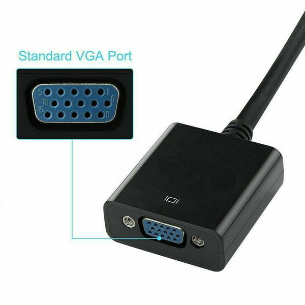 Displayport Display Port DP Male to VGA Female Video Converter Adapter Cable PC