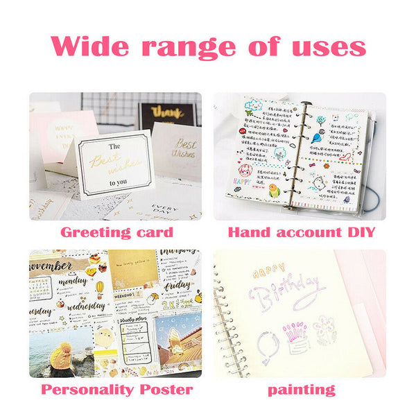 8 Colors Gift Card Writing & Drawing Double Line Outline Pen Two-line Color Pen