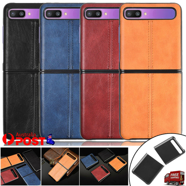 For Samsung Galaxy Z Flip 5G Case Luxury Leather Pattern Shockproof Back Cover