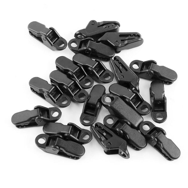 20PCS Awning Tarp Tent Clips Clamps Heavy Duty Clamp Camping Survival Tool AU