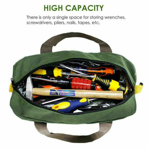 Waterproof Canvas Storage Hand Tool Bag Portable Toolkit Case Heavy Duty Pouch