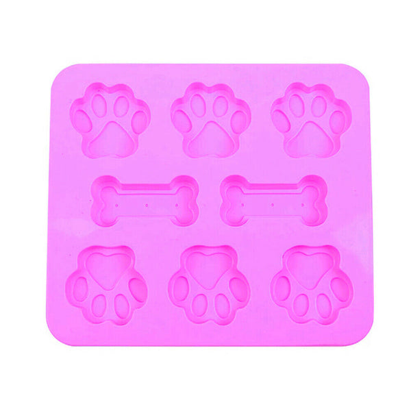 Reusable Silicone Dog Paw And Bone Cake Chocolate Mold Cookie Baking Mould Tools