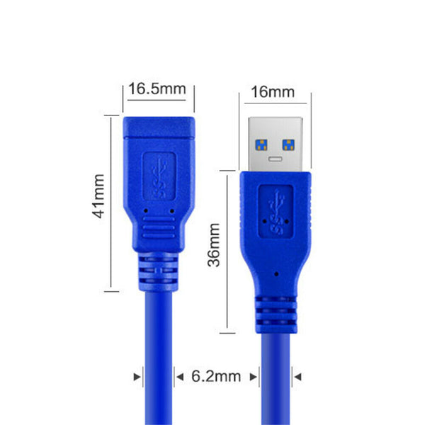 SuperSpeed USB 3.0 Male to Female Data Cable Extension Cord For Laptop PC Camera