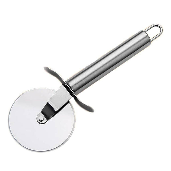 Pizza Wheel Cutter Stainless Steel Slicer Chopper Knife Blade w/ Handle Kitchen