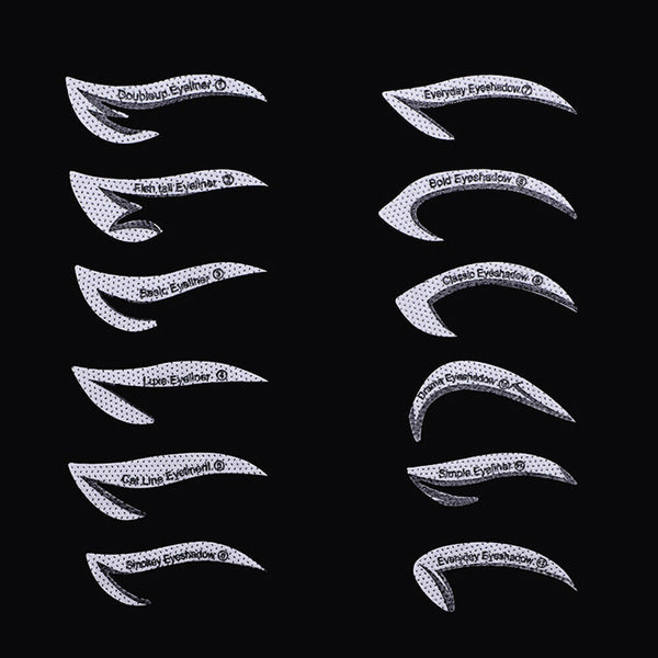 48PCS Eyeliner Eyeshadow Stencils Makeup Template Sticker Shaper Makeup Tool