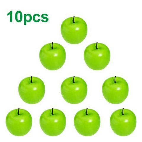 10/20x Artificial Green Apple Apples Fake Fruit Home Party Wedding Shop Decor