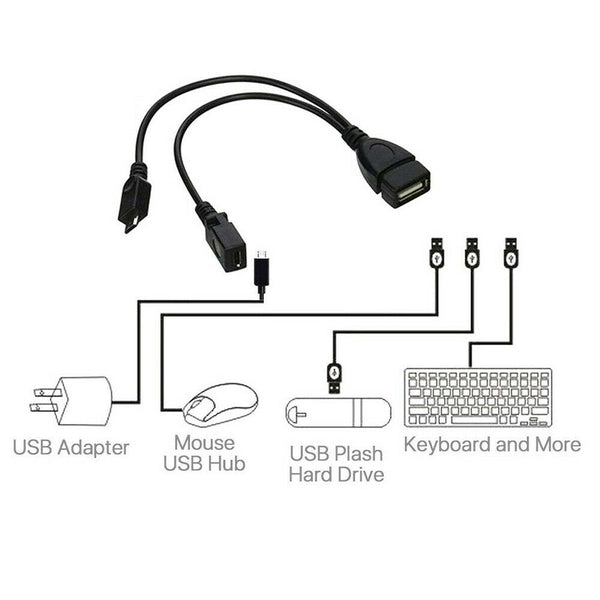 Micro USB To USB Female OTG Cable Adapter Hard Disk Converter For Samsung Galaxy