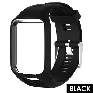 Replacement Silicone Band Strap for TomTom Runner 2 / 3 Spark/3 Sport GPS Watch