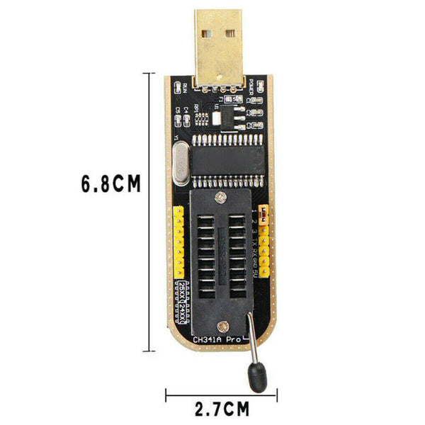 OZ CH341A Burner Chip USB Programmer Writer SOP Clip Adapter EEPROM BIOS FLASH