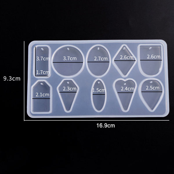 DIY Silicone Earring Pendant Mold Making Jewelry For Resin Necklace Mould Craft