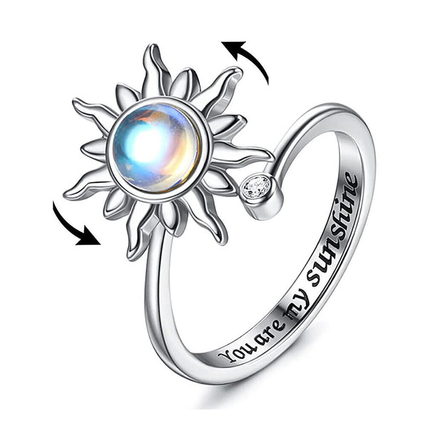 Adjustable Opening Relief Anxiety Fidget Spinner Ring Meditation Spinner Ring