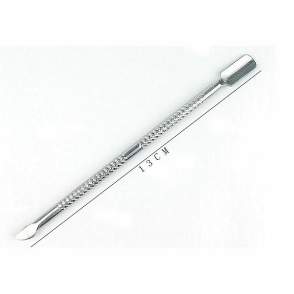 UV Gel Polish Remover Stainless 2-end Nail Cuticle Pusher Scraper Manicure Tool