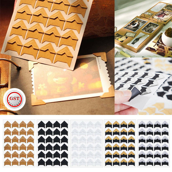 2022 120Pcs Self-Adhesive Photo Frame Corner Sticker Decor Craft Scrapbook