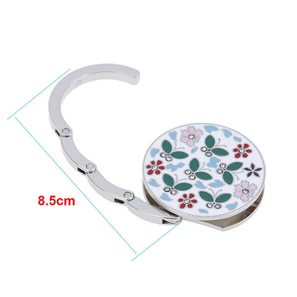 Portable Folding Metal Round Purse Handbag Tote Bags Hanger Hook Holder Table