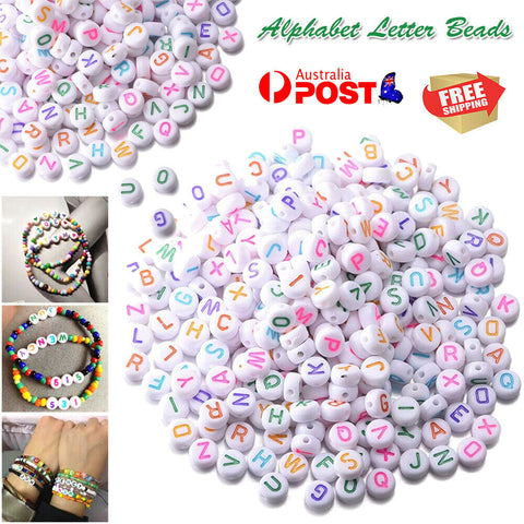 350pcs Alphabet Letter Beads Great For Craft and School Projects Handmade 4*7mm