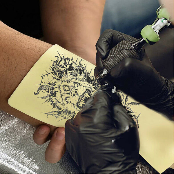 Tattoo Practice Fake Skin A4 20x30cm Silicone Double Sided 3mm Thick Reusable AU