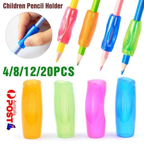 4/8/20X Kids Children Pencil Holder Pen Writing Aid Grip Posture Correction Tool