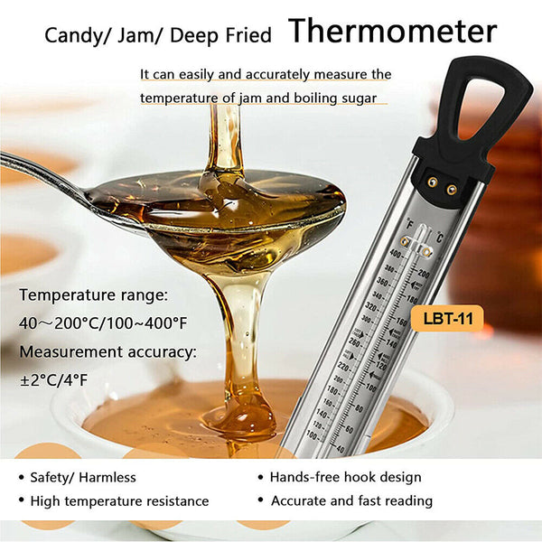 Stainless Steel Candy Home Cooking Thermometer Portable for Sugar Kitchen Crafts