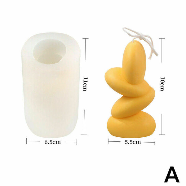 3D Candle Mould Geometric Shape DIY Perfume Soap Making Wax Cake Silicone Mold