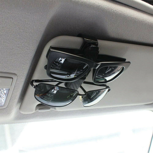 2pcs Luxury Car Sunglasses Holder Car Visor Sunglasses Clip Sun Ticket Card Hold