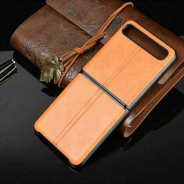 For Samsung Galaxy Z Flip 5G Case Luxury Leather Pattern Shockproof Back Cover