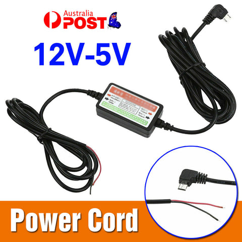 Hard Wire Kit 12V-5V Adapter Micro USB Power Cord For Dash Cam GPS AU Stock