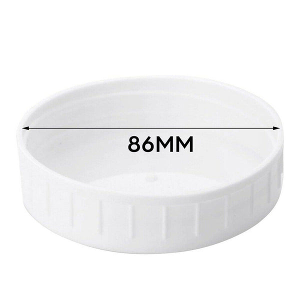 5-50pcs Kitchen Jar Lids Unlined Ribbed Plastic Cup Lids Leakproof Bottle Caps