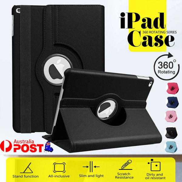360 Rotating Leather Smart Case Stand Flip Cover for Apple iPad 7th 10.2'' 2019