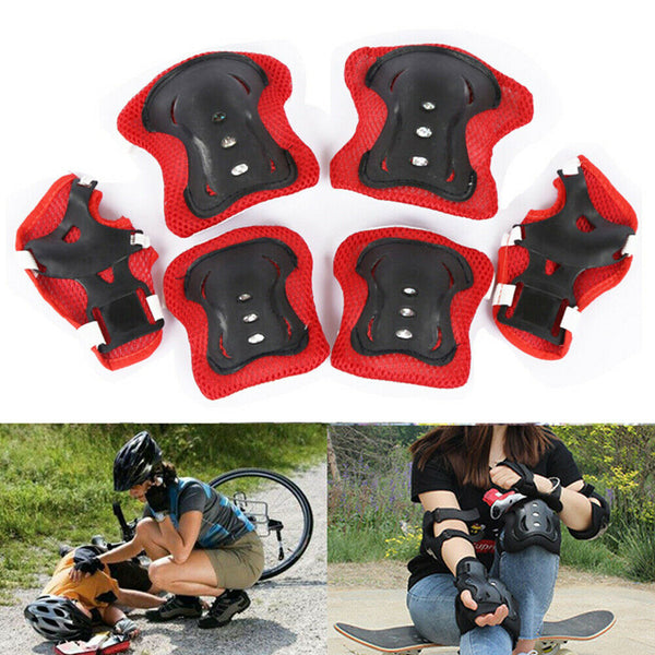 Kids Scooter Roller Ski Skate Protection Kit Skating Knee Pads Wrist Elbow Pads