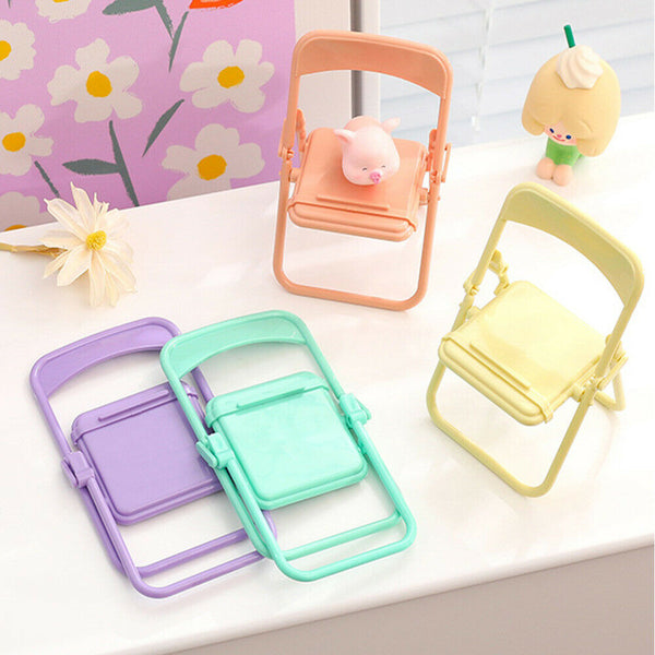 Cute Chair Shape Portable Mobile Phone Holder Smartphone Desktop Brackets AU