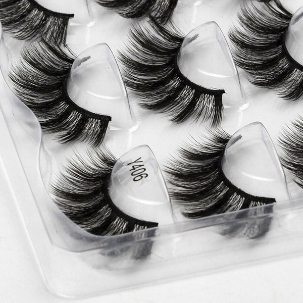 10Pairs 3D Mink Natural Thick False Eyelashes Curly Eye Lashes Makeup Extension