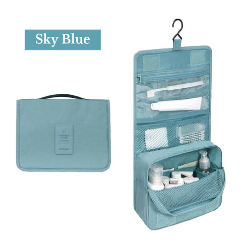 Travel Cosmetic Storage MakeUp Bag Folding Hanging Toiletry Wash Organizer Pouch