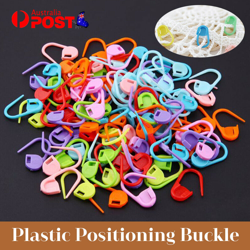 50/100/200Pcs Knitting Weave Crochet Locking Stitch Markers Holder Plastic Bulk