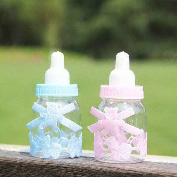 Set of 12PCS Baby Candy Box Bottle Baby Shower Gift Party Favors Christening