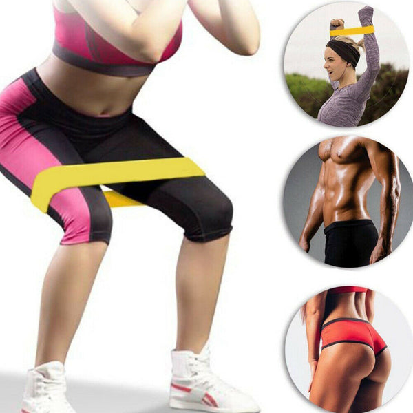 SET POWER Heavy Duty RESISTANCE BAND Gym Yoga LOOP Exercise Fitness Workout Band