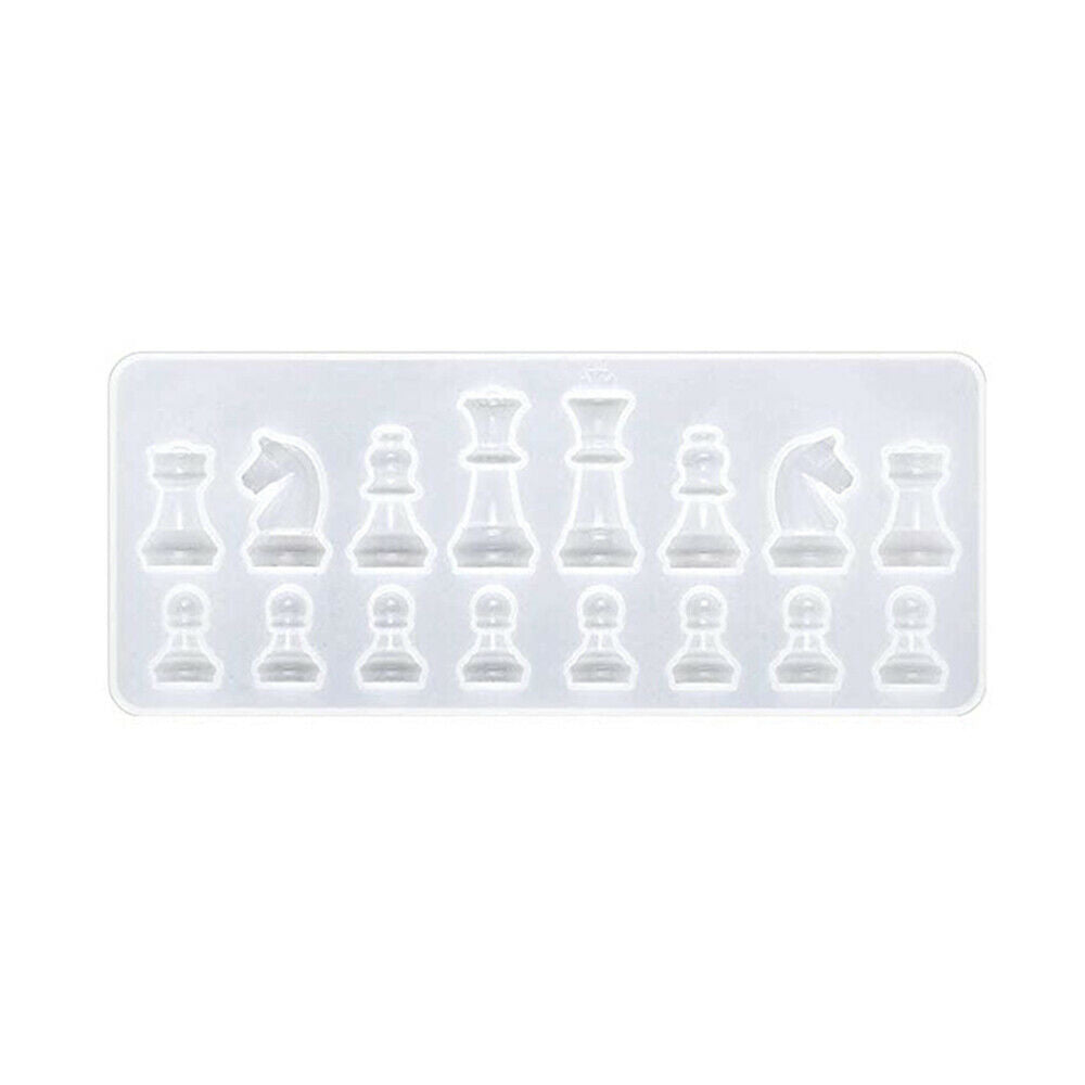 International Chess Set Silicone Resin Mold Jewelry Pendant Epoxy Casting Mould