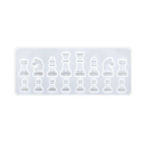 International Chess Set Silicone Resin Mold Jewelry Pendant Epoxy Casting Mould