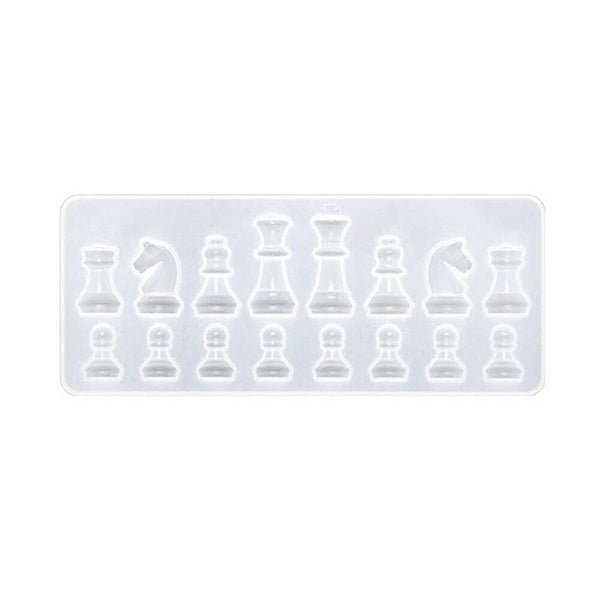 International Chess Set Silicone Resin Mold Jewelry Pendant Epoxy Casting Mould