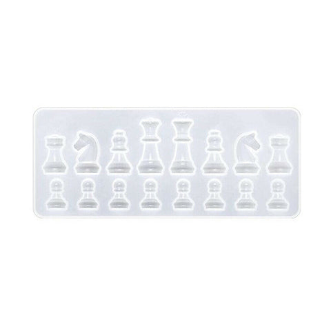 International Chess Set Silicone Resin Mold Jewelry Pendant Epoxy Casting Mould