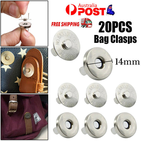 20X Bag Purse Clasps Magnetic Buttons Snaps Fasteners Handbag Craft Buttons