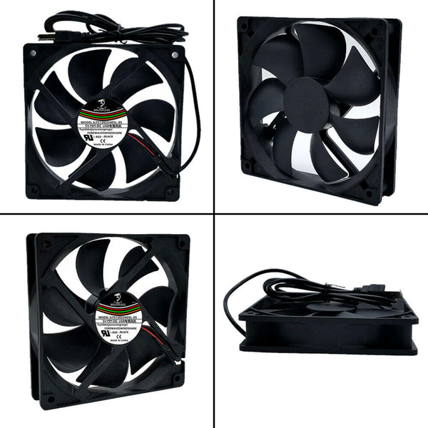 2PCS USB Cooling Fan Silent Fan Fr Computer Case PC CPU Case 5V 120x120x25mm AU