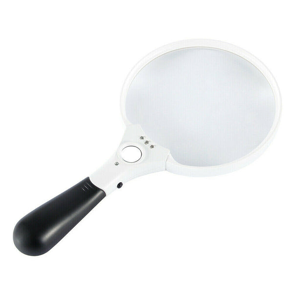 25Times Magnifier Extra Large Handheld Reading Magnifying Glass with 3LED Lights