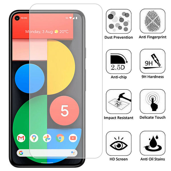 2X For Google Pixel 5 4A 5G 4 XL 3A 3 3XL 2 XL Tempered Glass Screen Protector