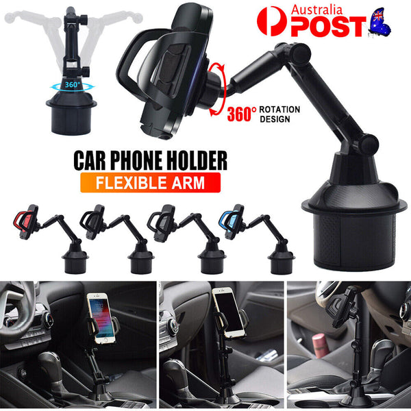 Car Cup Holder Phone Mount 360 Rotating Adjustable Bracket for Mobile Phone GPS