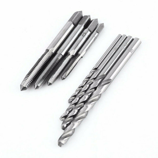 9PCS Hand Screw Tap Set M3/M4/M5/M6 Reamer+Twist Drill Bits+Wrench Tool AU Stock